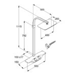 Sprchový set Cockpit Discovery 550mm Kludi