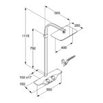 Sprchový set Cockpit Discovery 550mm Kludi