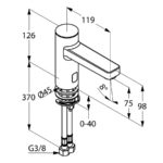 ZENTA E elektronická umývadlová batéria DN 15
