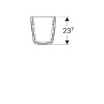 Polostĺp Geberit Selnova Compact pre malé umývadlo