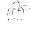 Polostĺp Geberit Selnova Compact pre malé umývadlo