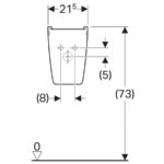 Polostĺp Geberit Selnova Compact pre malé umývadlo