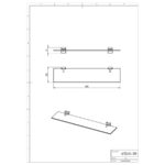 Polička rovná METALIA 12, chróm