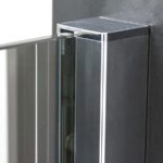 Bočná zástena k sprchovým dverám AMB 800x2000 mm, Brillant/sklo Transparent