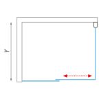 Bočná zástena k sprchovým dverám AMB 800x2000 mm, Brillant/sklo Transparent