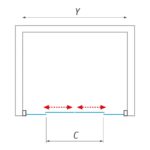 Sprchové dvere LLD4 1600/1900 LH/ČS