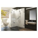 Sprchové dvere s pevnou stenou Brilliant BSDPS-120/80 L, chróm, 0ULG4A00Z1