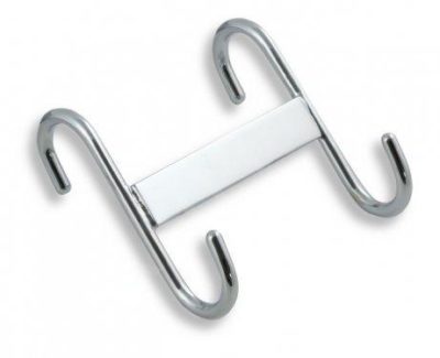 Dvojháčik na vykur. rebrík METALIA, chróm