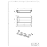 Veľký držiak uterákov so závesom METALIA 12 500 mm, chróm