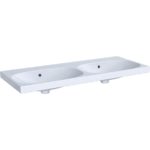 Dvojumývadlo Geberit Acanto, jednoduché upevnenie: B=120cm, T=48.2cm, biela/KeraTect