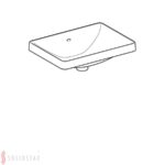 Zápustné umývadlo Geberit VariForm, pravouhlé: B=55cm, T=40cm, biela