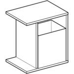 Bočný prvok Geberit iCon s úložným boxom: B=37cm, H=40cm, T=27.3cm, Biela/vysoký lesk, 840237000