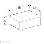 Bočná skrinka Geberit Xeno2 s 1 zásuvkou, biela /vysoký lesk