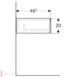 Bočná skrinka Geberit Xeno2 s 1 zásuvkou, biela /vysoký lesk