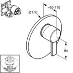 ZENTA podomietková sprchová jednopáková batéria