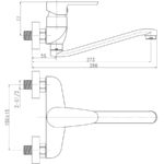 Drezová /umyvadlová nástenná batéria TITANIA Smart, chróm
