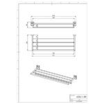 Držiak osušky METALIA 12 650 mm, chróm