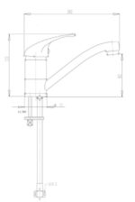 Trojotvorová umývadlová drezová batéria beztlaková METALIA 55, chróm