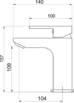 Umývadlová batéria NOBLESS Edge bez výpuste, chróm