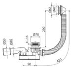 Sifón VANIČKOVÝ CLICK-CLAK - CHRÓM