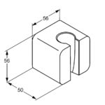 A-QA pevný nástenný držiak sprchy