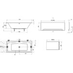 Vaňa FORMY 02 snowwhite 180 x 80