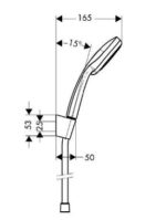 HG sprchová sada Croma100 Variojet/Porter chróm so sprchovou hadicou 1600 mm