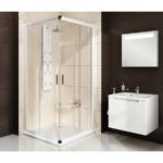 BLRV2-80 Sprchový kút štvorcový biely + transparent