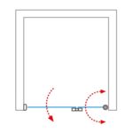 Sprchové dvere TZNP1 900/2000 LH/ČS