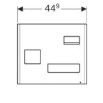 Magnetická tabuľa s úložnými boxmi: čierna/matná prášk. farba, láva/matná prášk. farba, 500.649.16.1