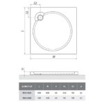 Sprchová vanička štvorcová Roth 90x90 cm akrylát