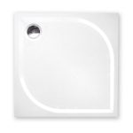 Štvorcová sprchovacia vanička 80x80 cm, ALOHA-M, biela