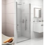 CSD1-90 Sprchové dvere do niky lesklý hliník