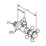 ADLON rohový ventil DN 15