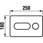 Tlačítko PL8 Dual Flush, Modul, JIKA