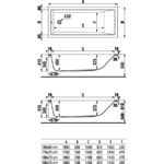 Akrylátová vaňa, bez podper, Cubito pure, JIKA, 160x70 cm