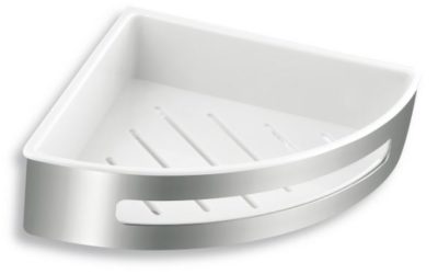 Sprchová polička rohová, nerezová