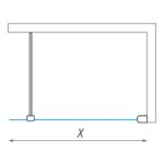 Sprchová zástena ECWALK 1200/2050 LH/ČS