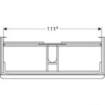 Skrinka Geberit Smyle Square pod umývadlo, s 2 zásuvkami, T=47cm, láva/láva/matná