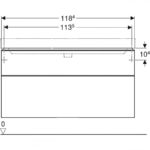 Skrinka Geberit Smyle Square pod umývadlo, s 2 zásuvkami, T=47cm, láva/láva/matná