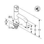 Stojančekový ventil KLUDI O-Clean DN 15, chróm