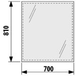Zrkadlo 700 x 810 mm, JIKA Clear