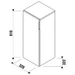 Stredná skrinka, 1 dvierka ľavé/pravé, Cubito pure, JIKA