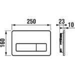 Tlačidlo PL3 Dual Flush, biela farba, Modul, JIKA