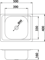 Drez 40x50 s prepadom - nerez