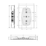 iClub Horná sprcha Raindance Rainmaker 680 x 460 mm Air 3jet bez osvetlenia