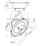 Ravak Rohová vaňa NEW DAY 140x140cm snehobiela
