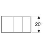 Priehradka do zásuvky Geberit Xeno2, B=37.3cm, H=9.8cm, T=20.8cm, Šedá/drev. štrukt.