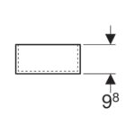 Priehradka do zásuvky Geberit Xeno2, B=37.3cm, H=9.8cm, T=20.8cm, Šedá/drev. štrukt.