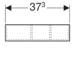 Priehradka do zásuvky Geberit Xeno2, B=37.3cm, H=9.8cm, T=20.8cm, Šedá/drev. štrukt.